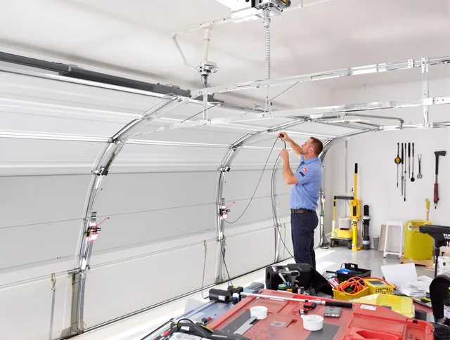 Garage door cable repair service by Groton Garage Door Repair in Groton